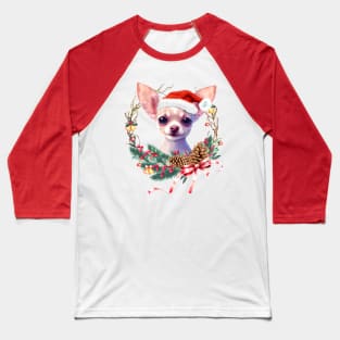 Chihuahua Christmas Baseball T-Shirt